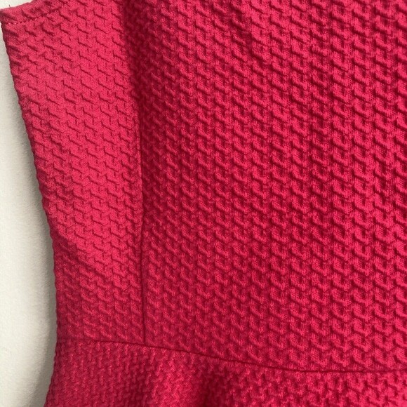 Ganni Anthropologie Textured Sleeveless Pink Peplum Tank Size Large Scoop Neck - Picture 3 of 10